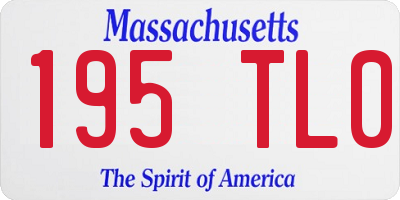 MA license plate 195TL0