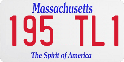 MA license plate 195TL1