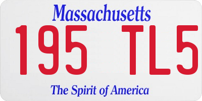 MA license plate 195TL5