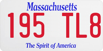 MA license plate 195TL8