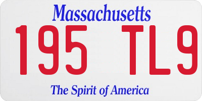 MA license plate 195TL9