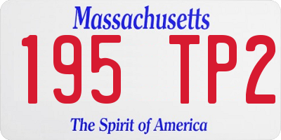 MA license plate 195TP2