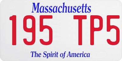 MA license plate 195TP5