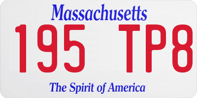 MA license plate 195TP8