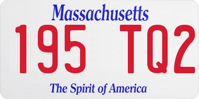 MA license plate 195TQ2
