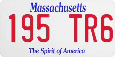MA license plate 195TR6