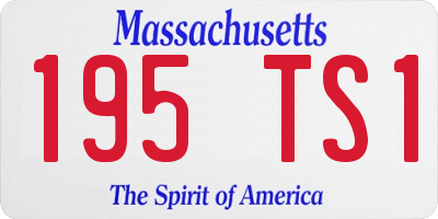 MA license plate 195TS1