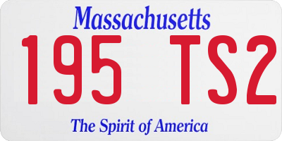MA license plate 195TS2
