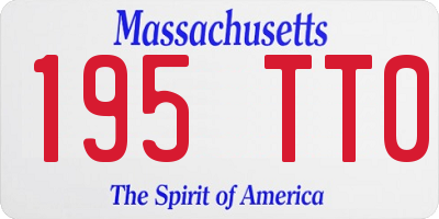 MA license plate 195TT0