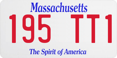 MA license plate 195TT1