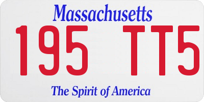 MA license plate 195TT5