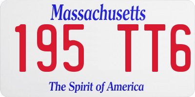 MA license plate 195TT6