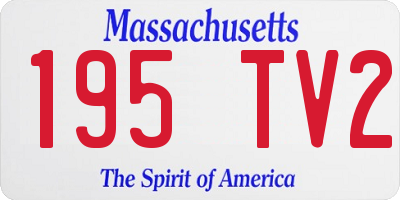 MA license plate 195TV2
