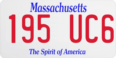 MA license plate 195UC6