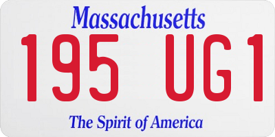 MA license plate 195UG1