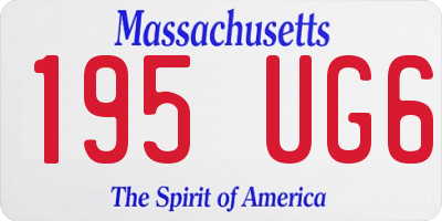 MA license plate 195UG6