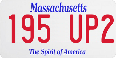 MA license plate 195UP2