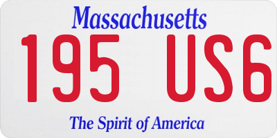 MA license plate 195US6