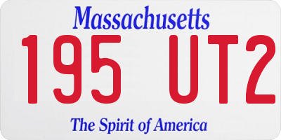 MA license plate 195UT2