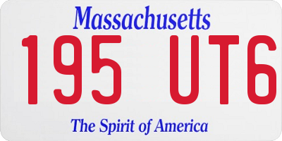 MA license plate 195UT6