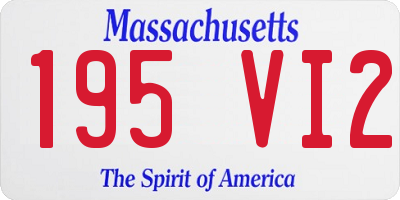 MA license plate 195VI2