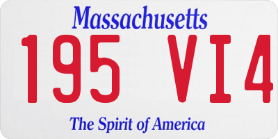 MA license plate 195VI4