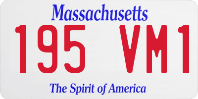 MA license plate 195VM1