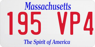 MA license plate 195VP4
