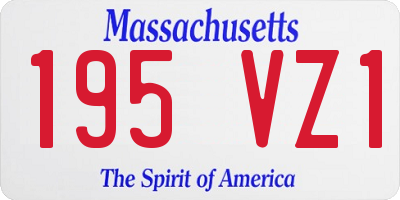 MA license plate 195VZ1