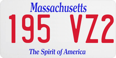MA license plate 195VZ2