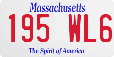 MA license plate 195WL6