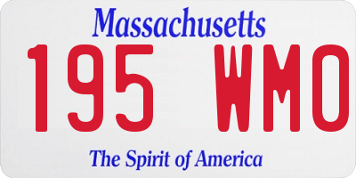MA license plate 195WM0