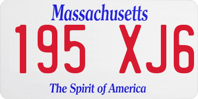 MA license plate 195XJ6