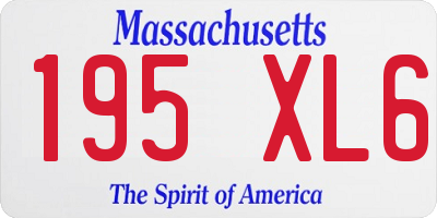 MA license plate 195XL6