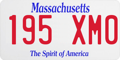 MA license plate 195XM0
