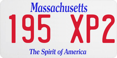 MA license plate 195XP2