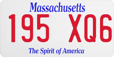 MA license plate 195XQ6