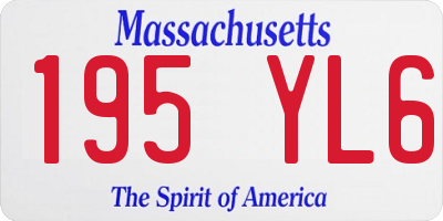 MA license plate 195YL6