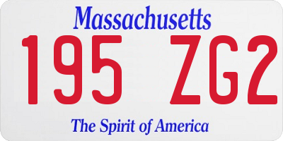MA license plate 195ZG2