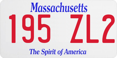MA license plate 195ZL2