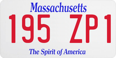MA license plate 195ZP1