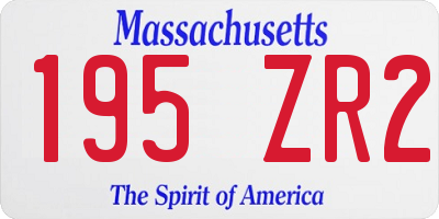 MA license plate 195ZR2