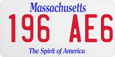 MA license plate 196AE6