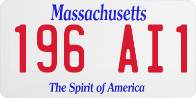MA license plate 196AI1