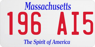 MA license plate 196AI5