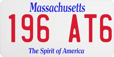 MA license plate 196AT6
