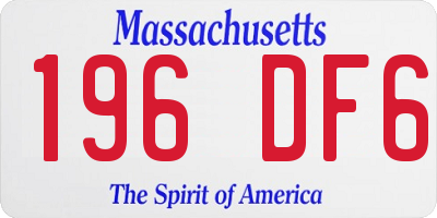 MA license plate 196DF6
