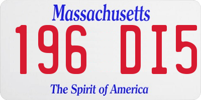 MA license plate 196DI5