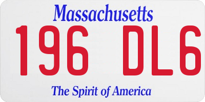 MA license plate 196DL6