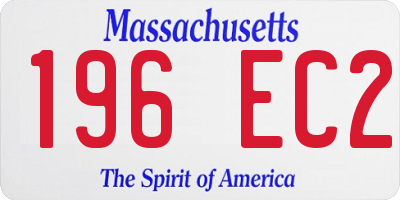 MA license plate 196EC2